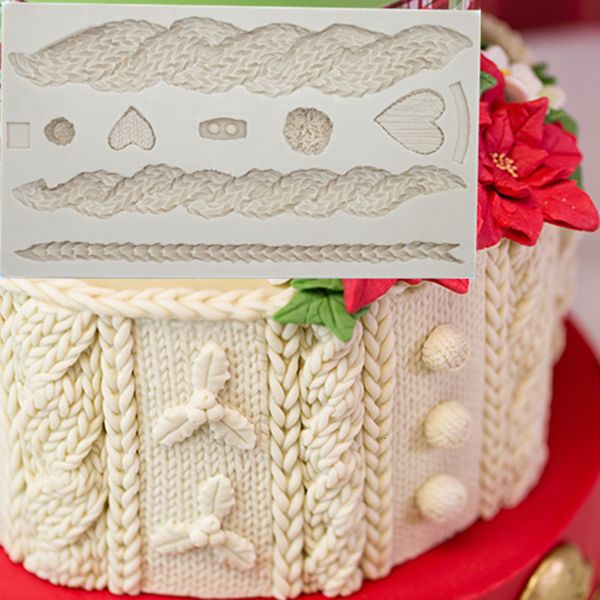 Baking Moulds Fringe wool love lace silicone mold Resin DIY cake bread chocolate dessert Mousse fondant mold kitchen Baking decoration tool