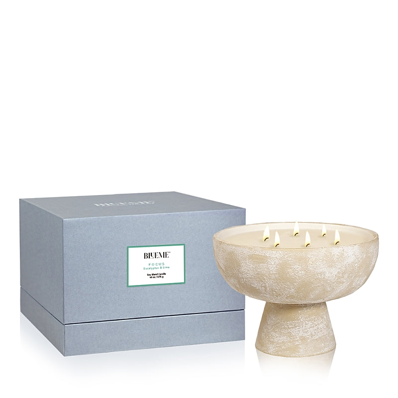 Blueme Focus Eucalyptus & Lime Giant Ceramic Candle, 45 oz.