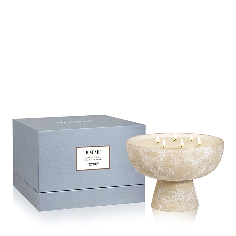 Blueme Spiritual Palo Santo & Vetiver Giant Ceramic Candle, 45 oz.