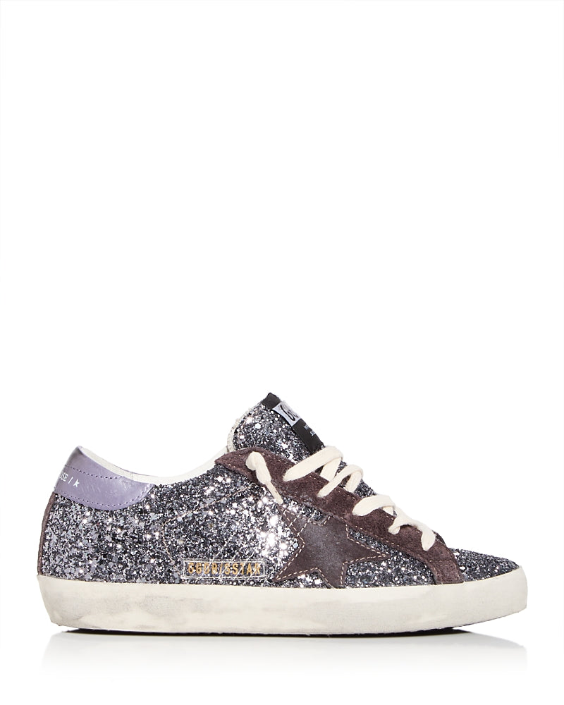 Golden Goose Women's Super-Star Glitter Low Top Sneakers