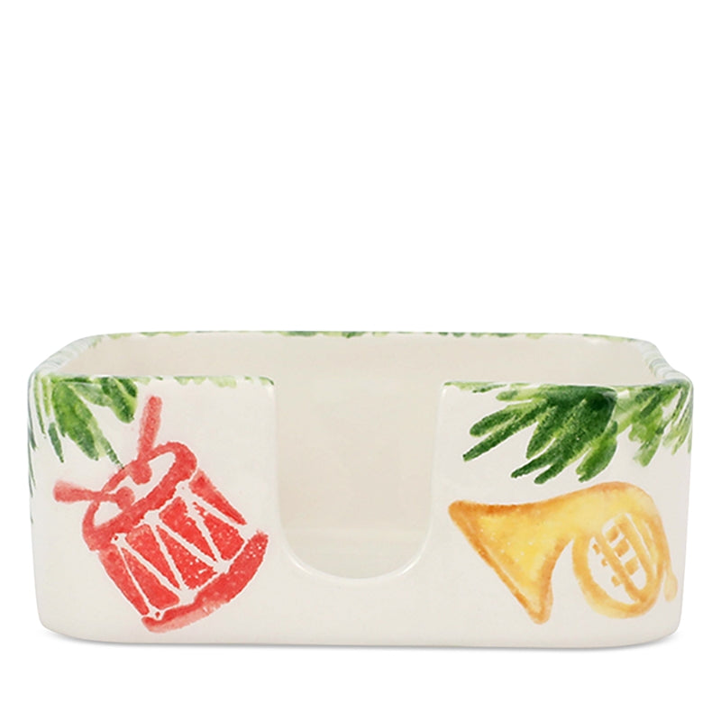 Vietri Nutcrackers Cocktail Napkin Holder