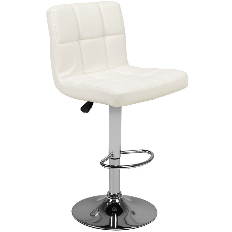 Activeshop Taburete de bar acolchado ajustable M06 blanco