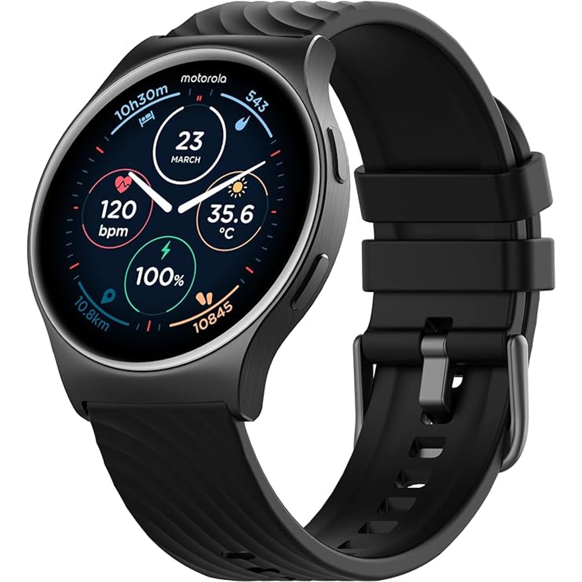 Motorola Moto 120 Premium Bluetooth Smartwatch  - Black