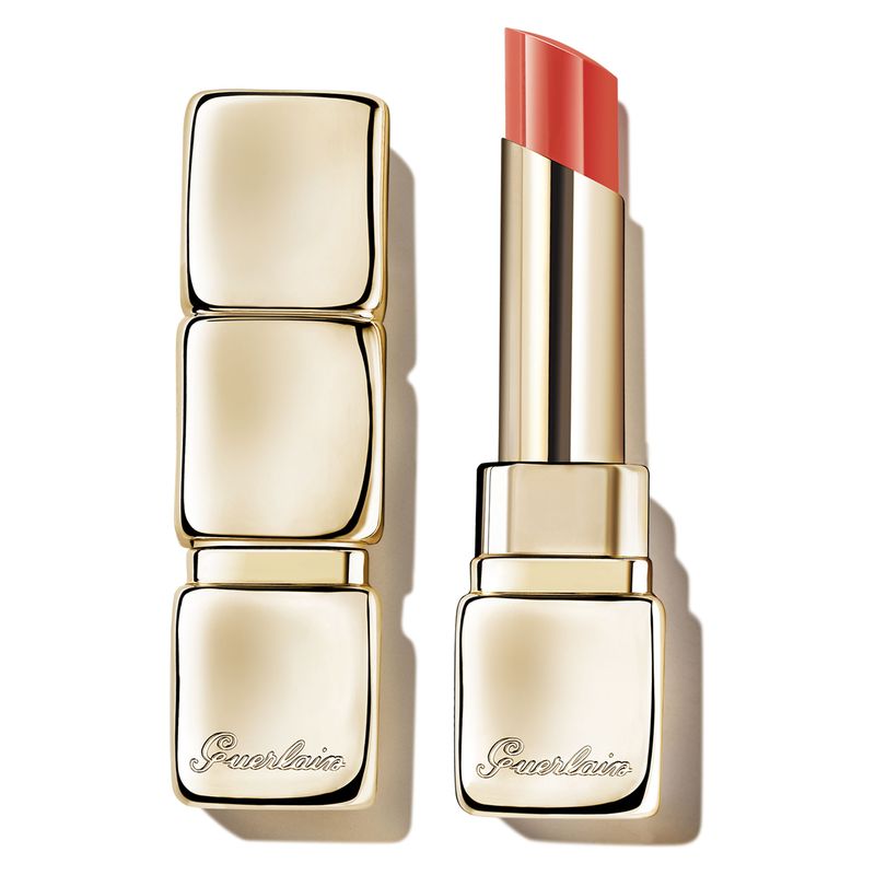 GUERLAIN KissKiss Shine Bloom glossy lipstick color 319 Peach Kiss 3.2 g