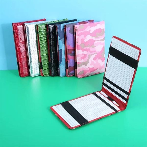 Products PU Leather Scorecard Holder Training Notebook Performance Golf Bookkeeper Cover 2pcs Score Cards & 1 Pc Pencil 2