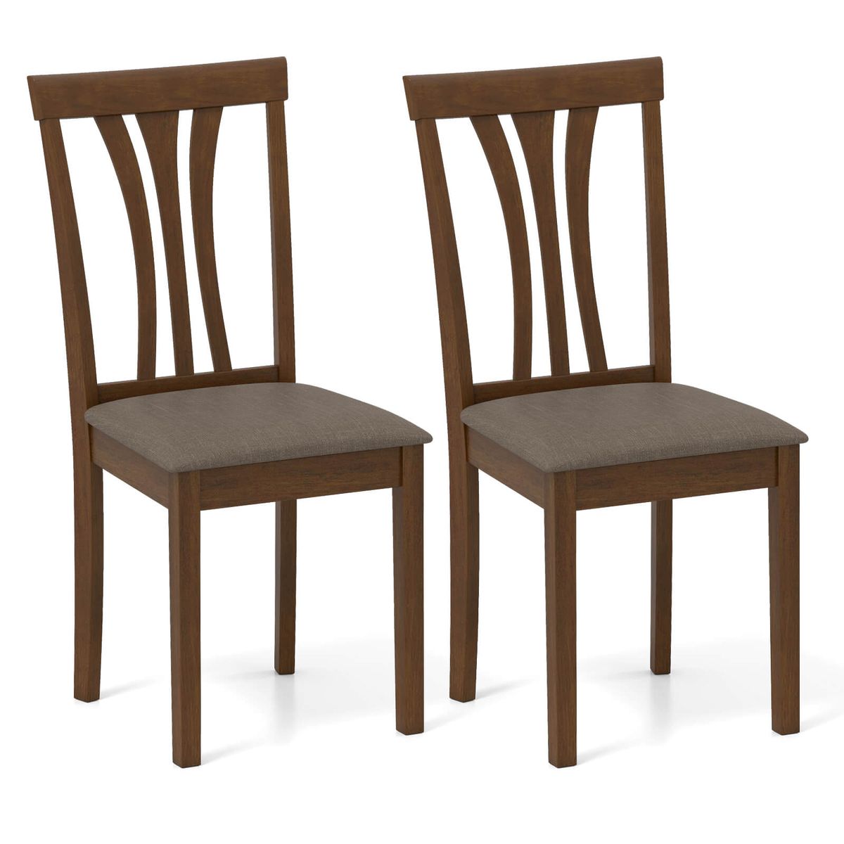 Rubber Wood Dining Chairs  (Set of 2 or 4) - 2-Piece