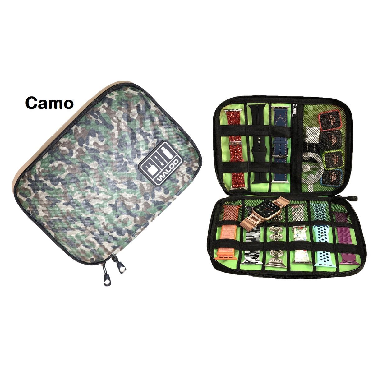 Portable Travel Bag for Cellphone and Electronics Accessories - Camo