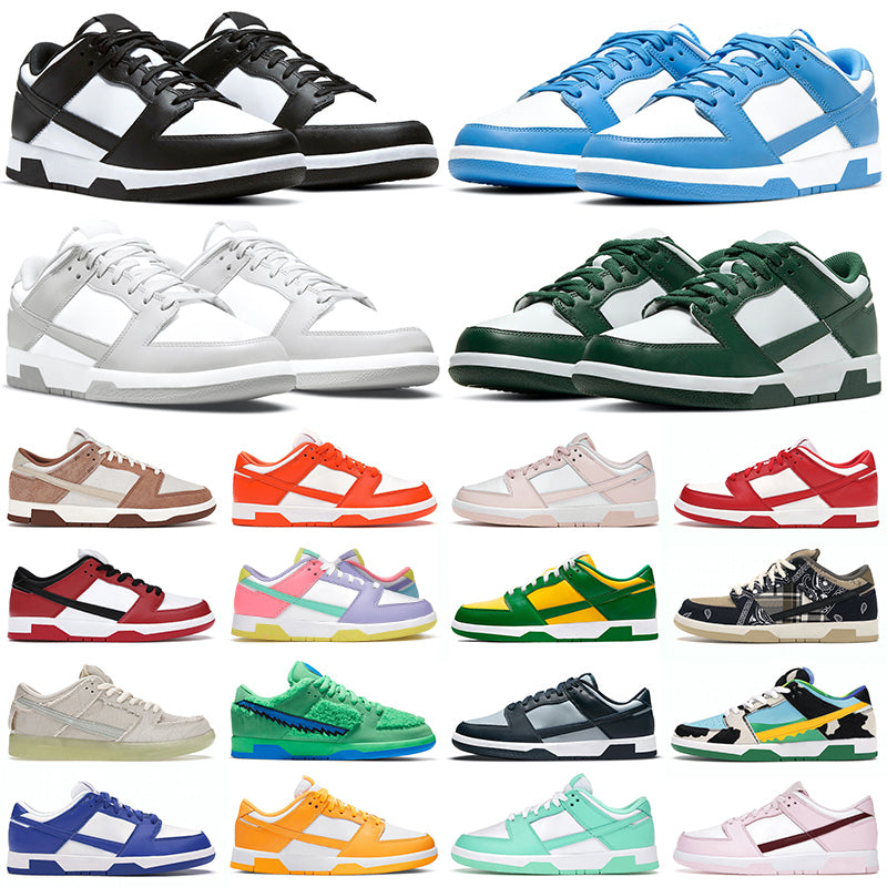 2022 men women shoes sneakers White Black Panda Grey Fog UNC GAI Varsity Green Apple Laser Orange Syracuse Mummy Coast Candy mens flat