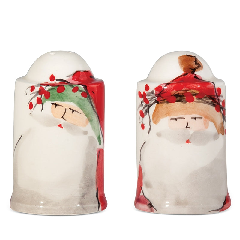 Vietri Old St. Nick Salt and Pepper Shaker Set