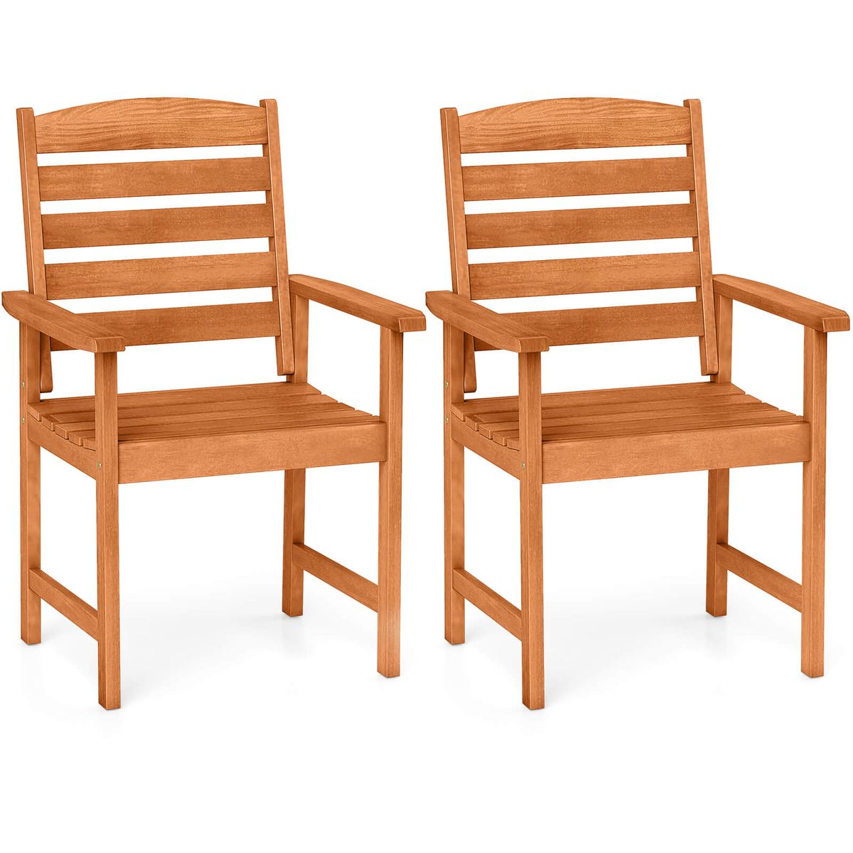 Patio Chairs with Inclined Backrests (Set of 2 or 4) - 2-Piece