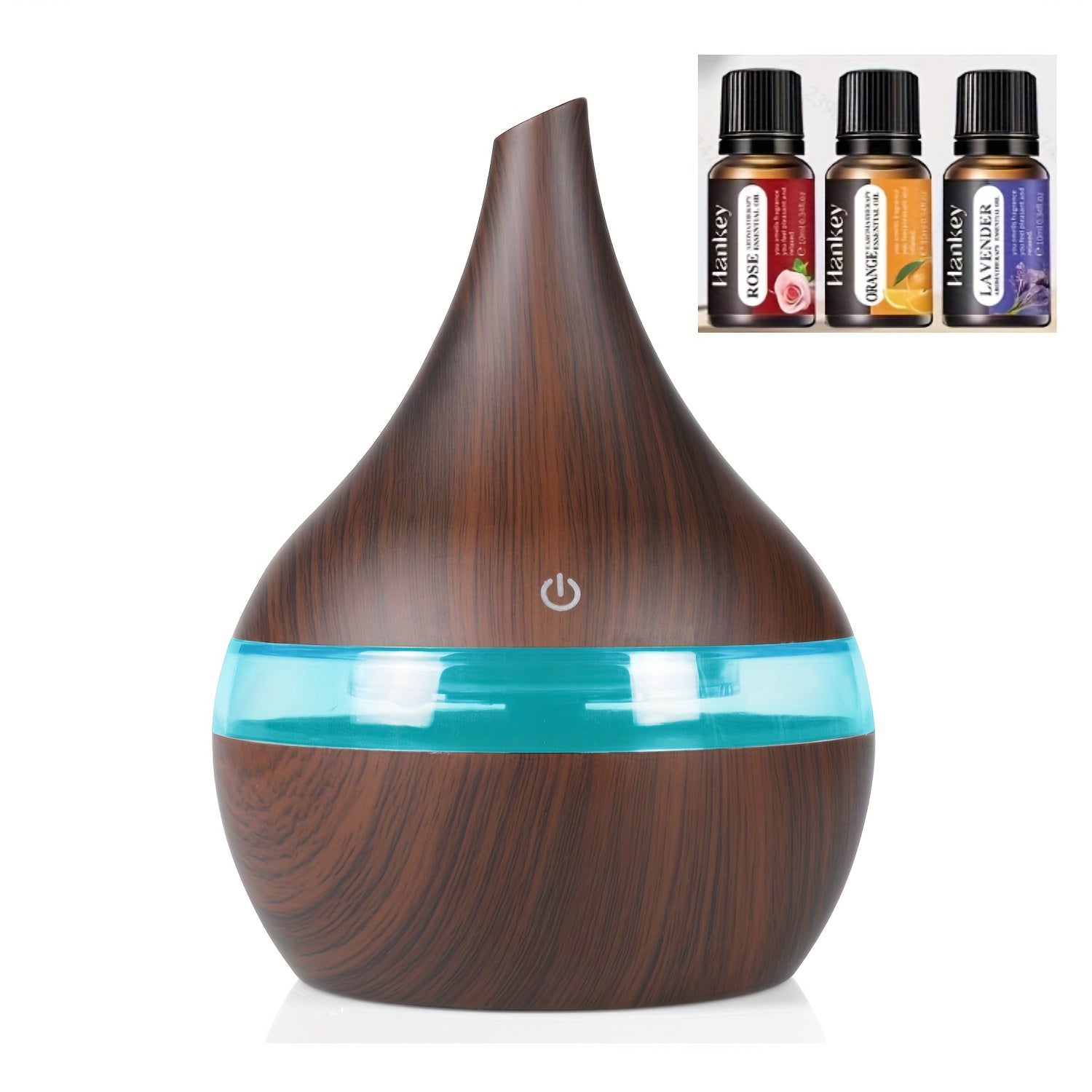 TEMU Mini Usb Humidifier Wood Grain Diffuser Technology Air Humidifier 7 Led Color Humidifier Cool, Humidifier For Large Room, Plant Humidifier,