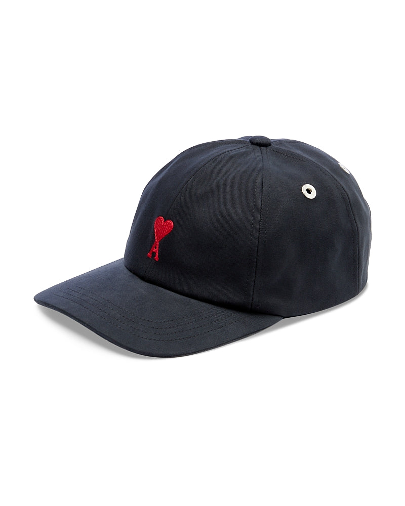 Ami Cotton Red Adc Embroidered Baseball Cap