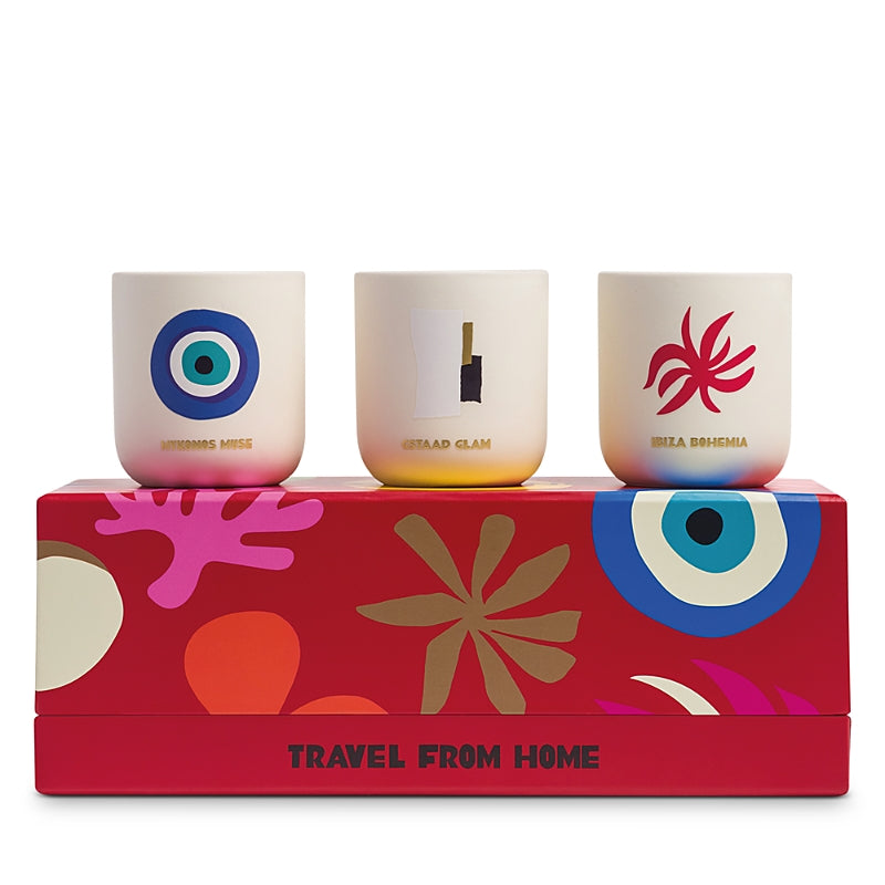 Assouline Travel From Home Scented Mini Candle Set