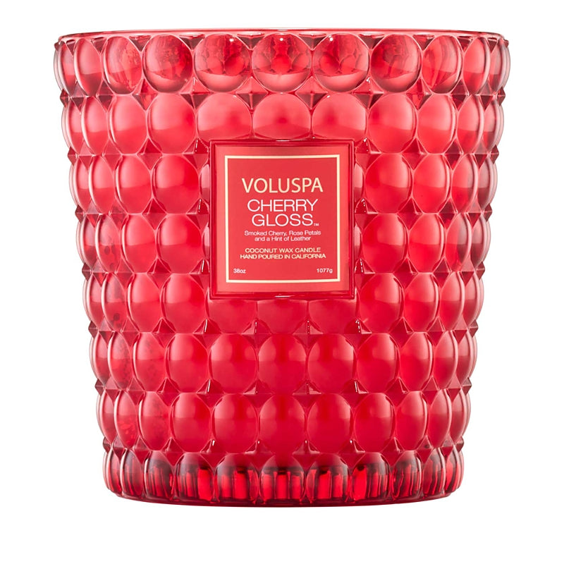 Voluspa Cherry Gloss 3-Wick Hearth Candle, 38 oz.