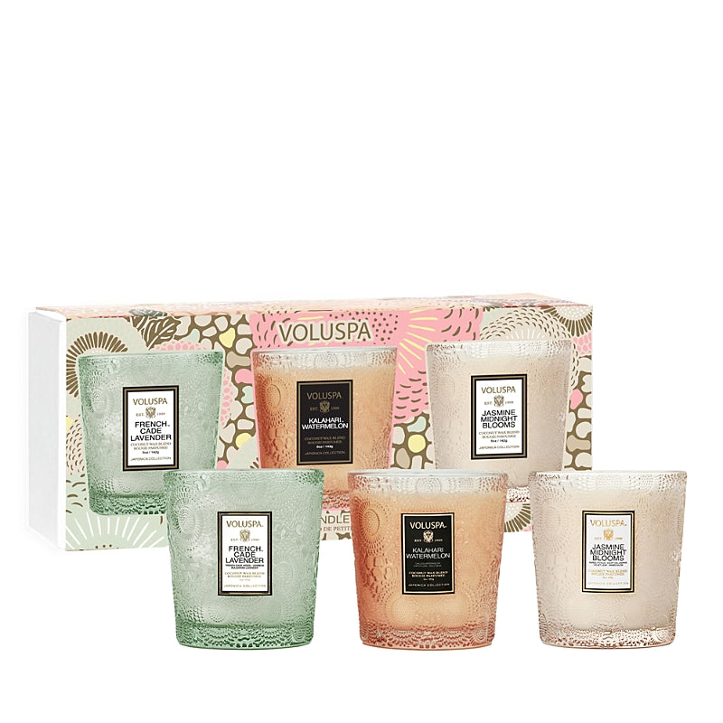 Voluspa Home Refresh Demi Trio Candle Set