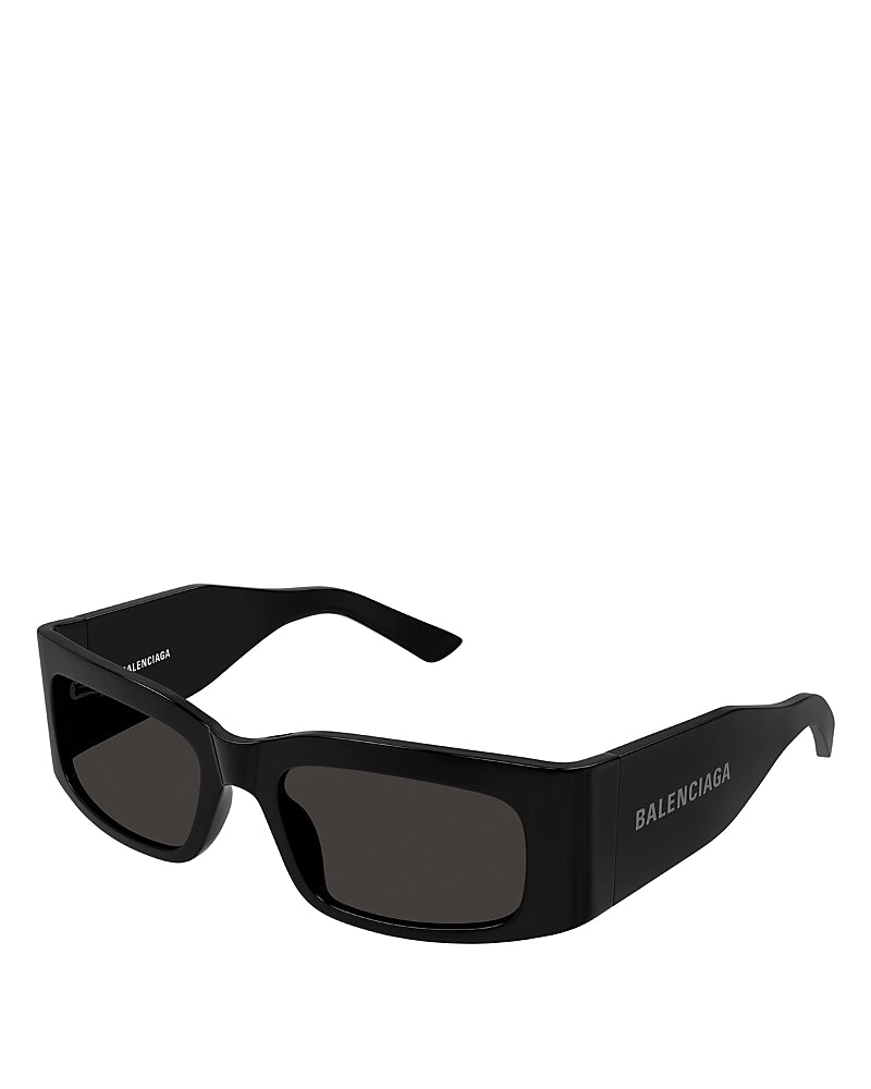 Balenciaga Paper Rectangular Sunglasses, 56mm