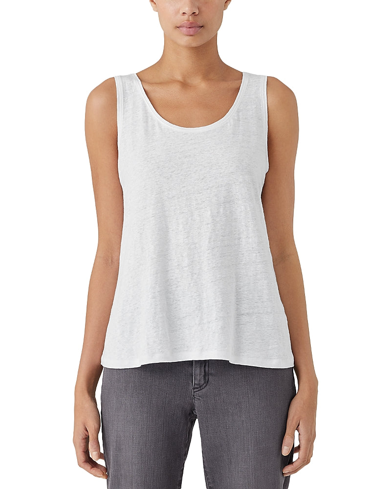 Eileen Fisher Linen Knit Scoop Neck Tank