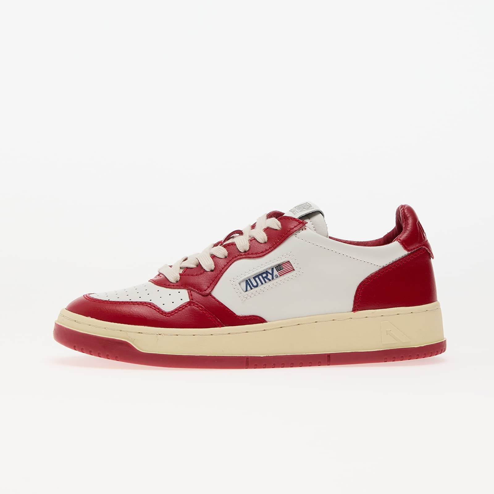 Sneakers Autry Medalist Low Wom Leat- Leat Wht- Red EUR 36
