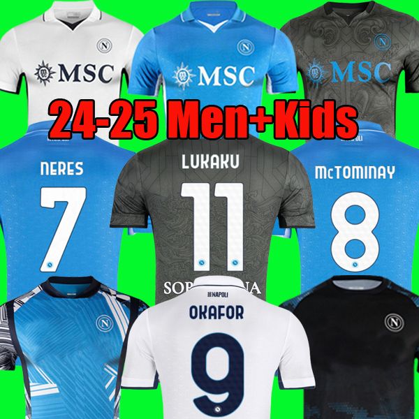 LUKAKU NERES Napoli 24 25 soccer jerseys Maglia Naples 2024 2025 McTOMINAY OKAFOR GILMOUR PHILIP Football Shirts Napoli Third Kit jersey men
