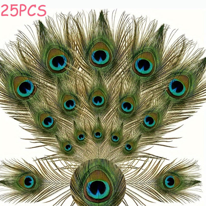 TEMU 25pcs Vibrant Microfiber Pearooster Feathers - 16-18 Inch Long, Soft & Decorative Filler For Vases, Diy Crafts, Weddings, Home, Parties,