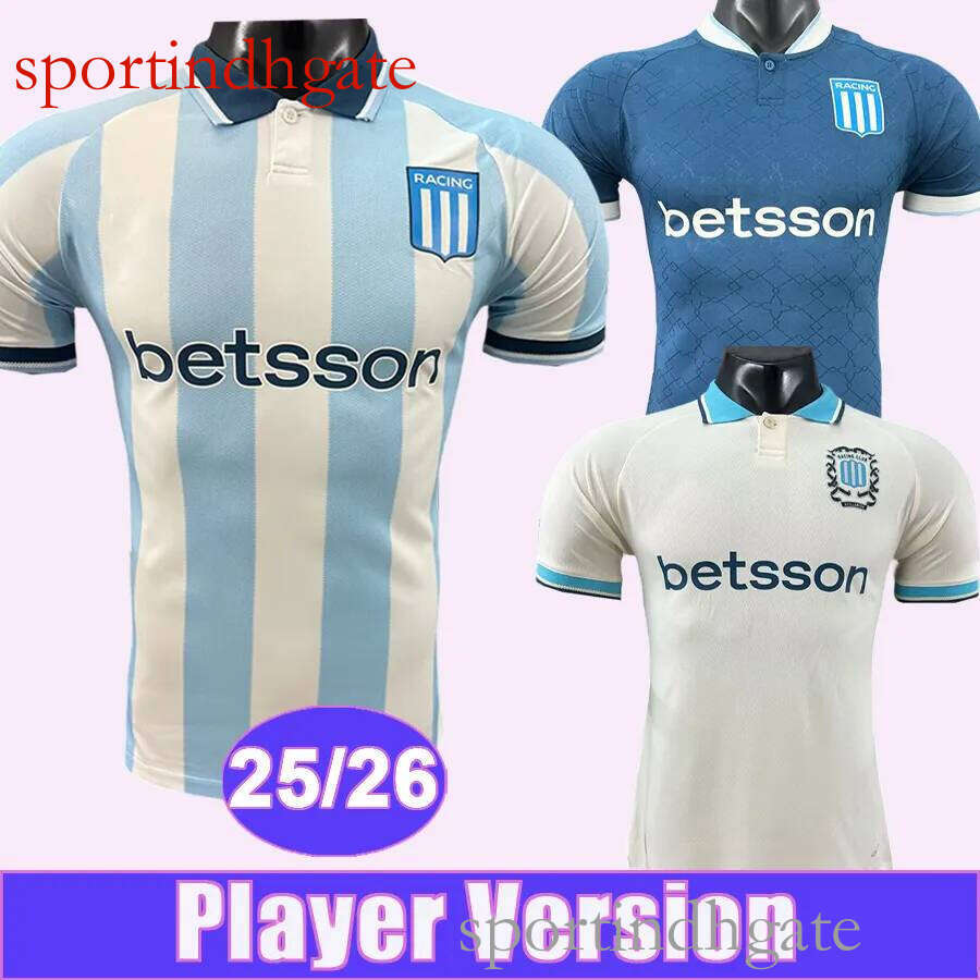 25 26 Racing Club Mens Player Soccer Jerseys SALAS VIETTO MARTINEZ MARTIRENA I.RODRIGUEZ CAMBESES SOLARI A.BALBOA Home Away 3rd Footall Shirts