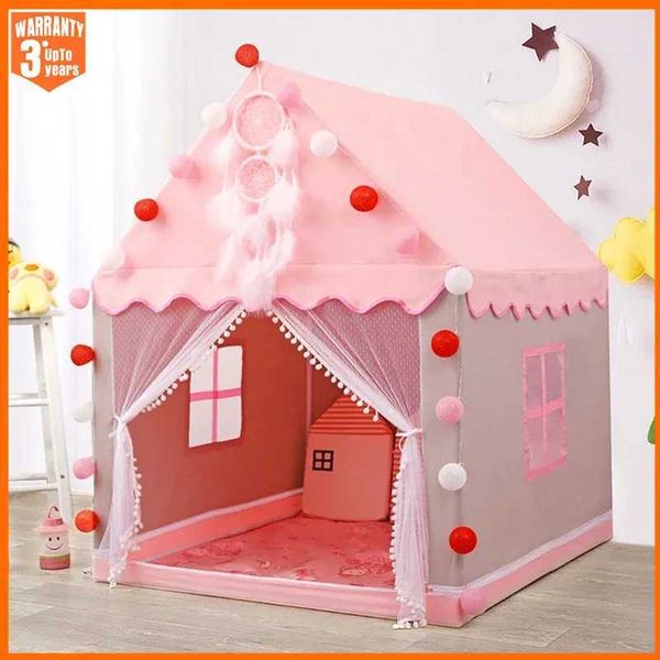 Childrens Game Tent Princess Castle Childrens Room Cartoon Indoor Outdoor Game House Folding Tent Decoration Toy Christmas Gift Girl W241230