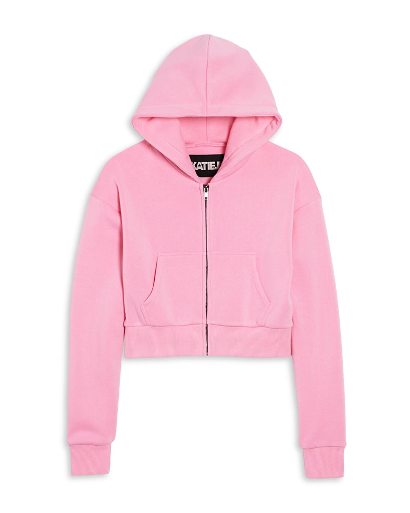KatieJnyc Girls' Dylan Crop Zip Hoodie - Big Kid