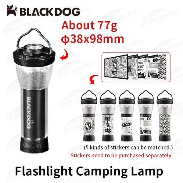 Naturehike black dog outdoor Portab flash trght 8H lighting time Ipx4 waterproof adjustable camera tent night light M241121