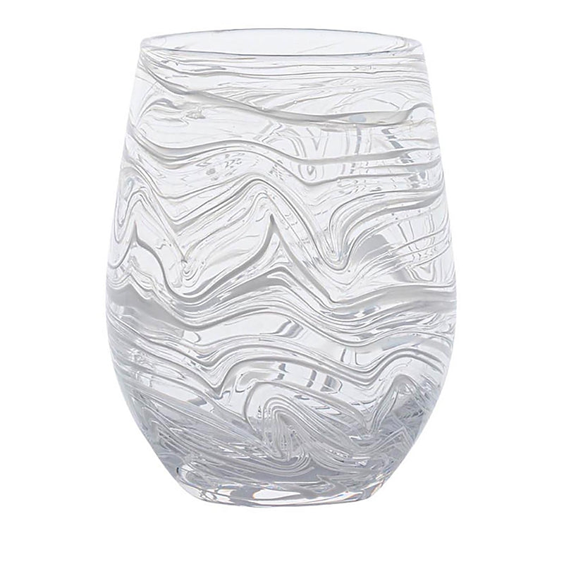 Juliska Puro Marbled Stemless Wine Glass