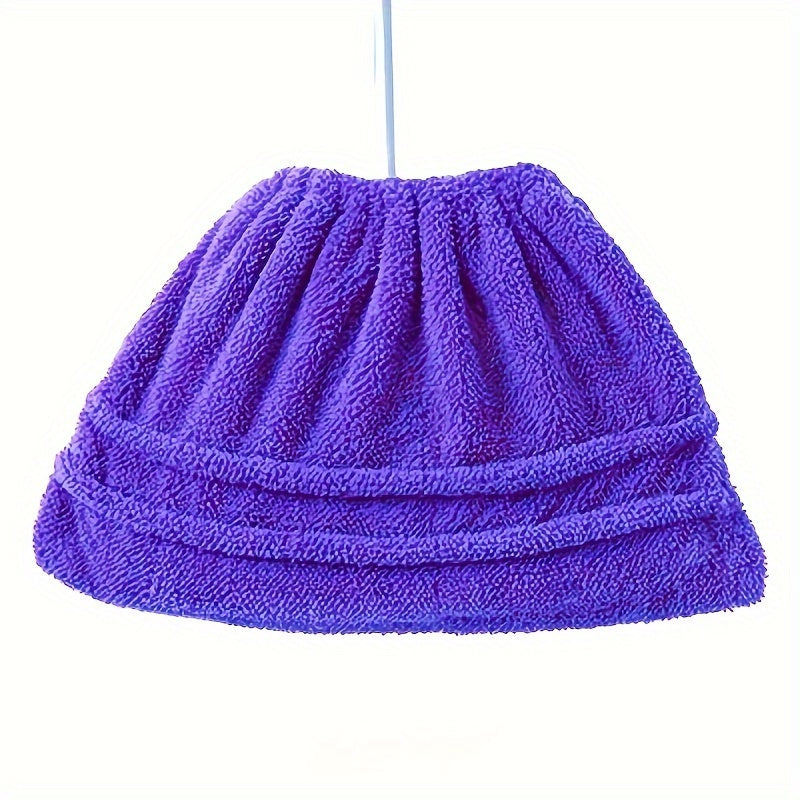 TEMU 1pc Coral Fleece Dusting Cloth - Reusable Broom Cover, Household Absorbent Cleaning Cloth For Living Room, Bedroom, Kitchen, Glass, Floor