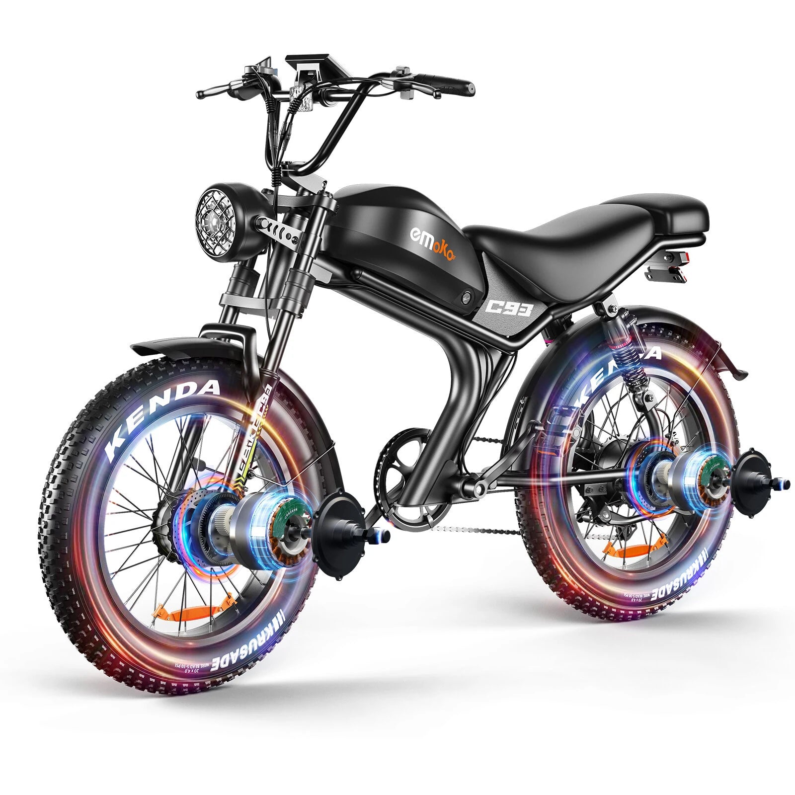 [EU Direct] EMOKO C93 Electric Bike 48V 23AH Battery 1000W*2 Dual Motors Recommended Top Speed 25KM-H 20inches Tires 80-