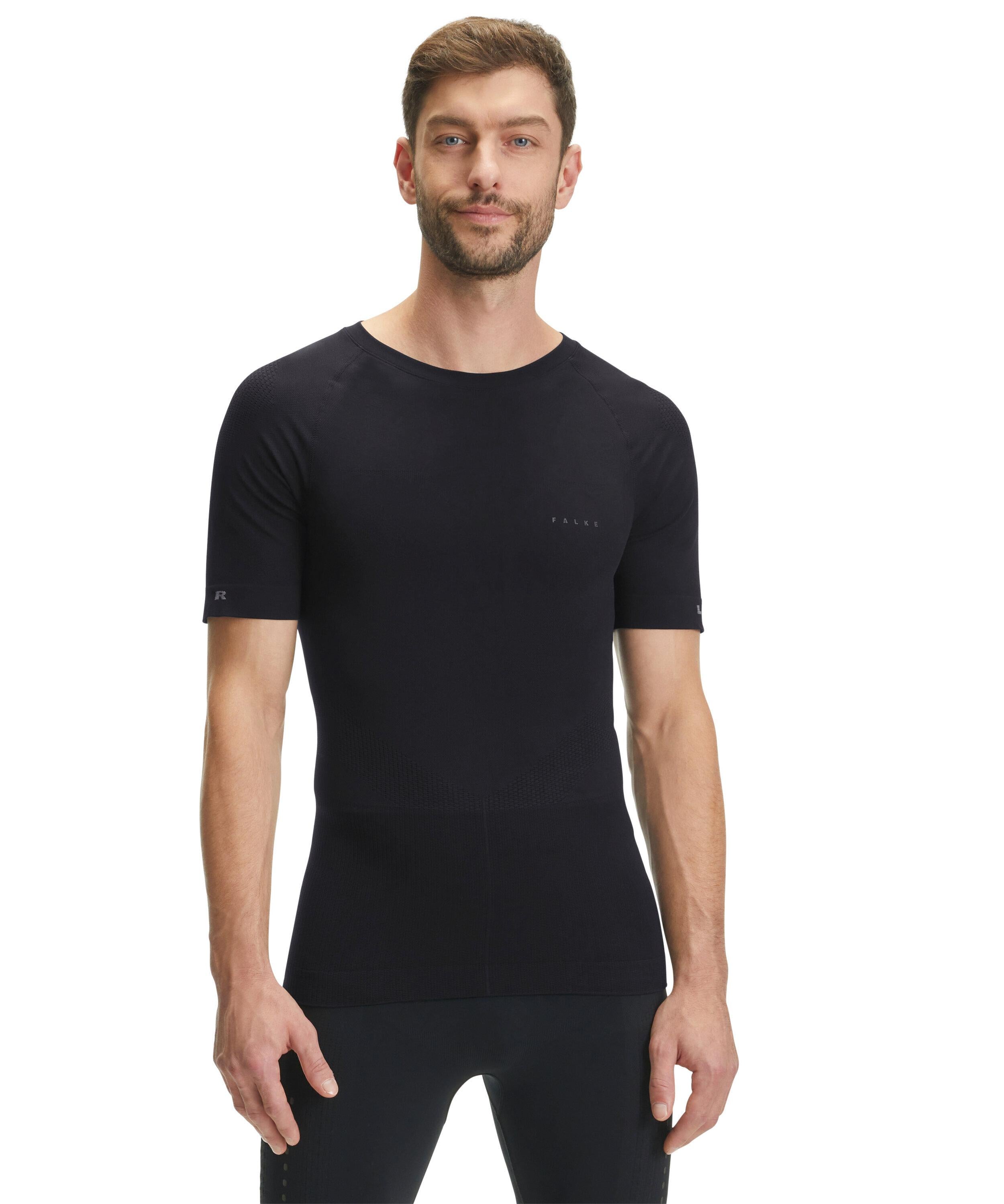 FALKE Impulse Running Men T-Shirt, 03, Black, Blockcolour