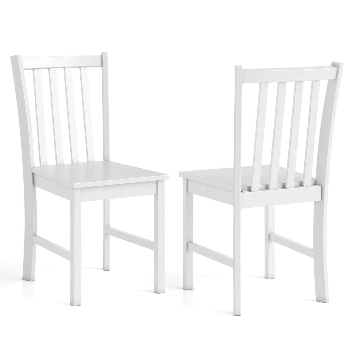 Rustic Dining Chairs with Tilt Backrest (2-Pack) - White
