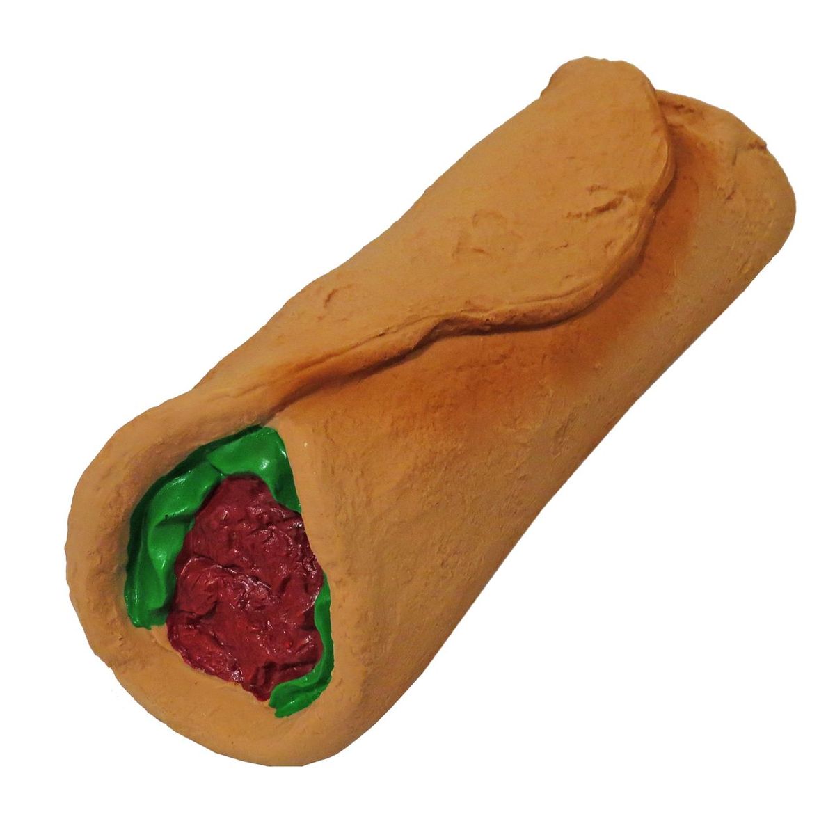 Scoochie Pet Premium Stuffed Latex Dog Chew Toys - Stuffed Latex Late Night Burrito Dog Toy