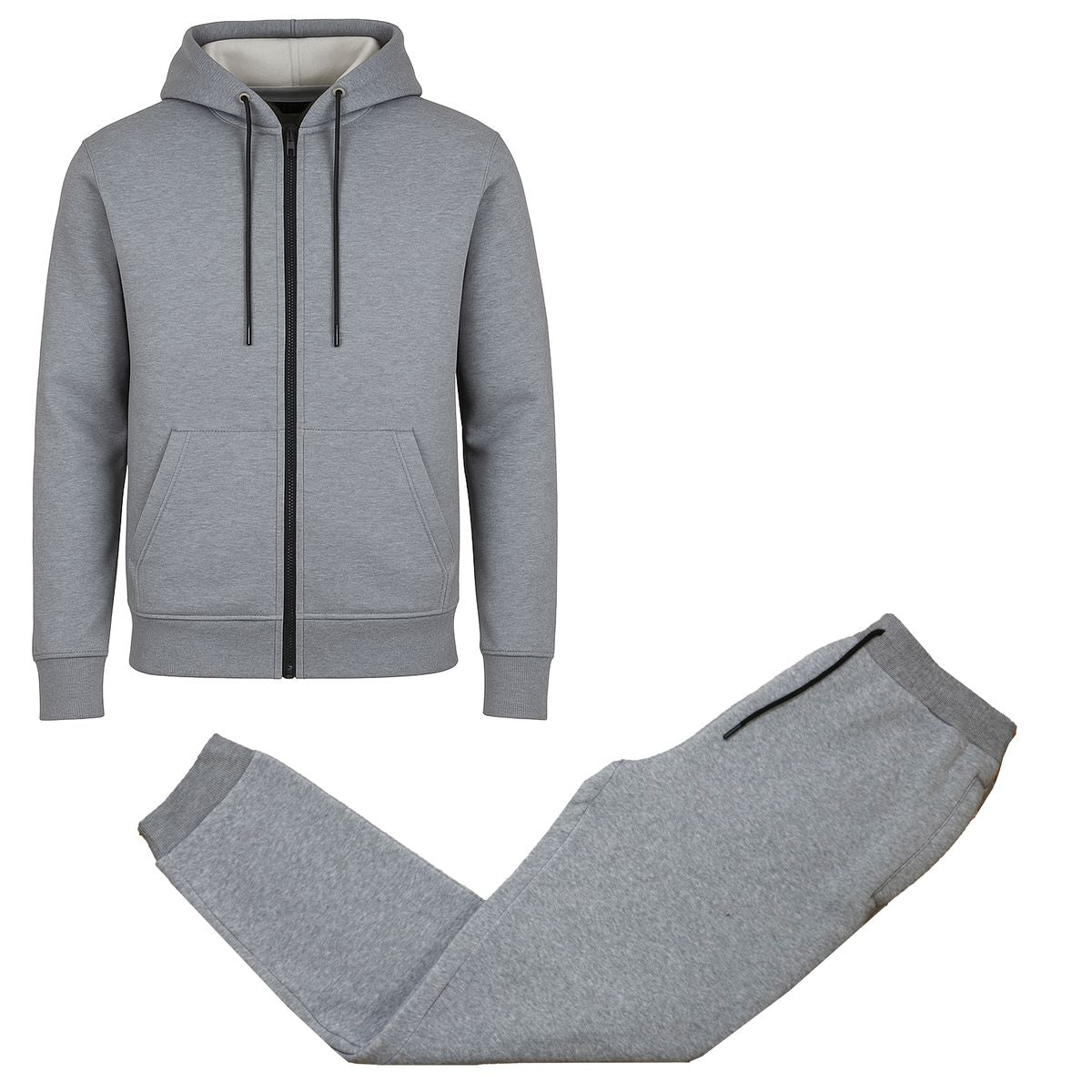 Men's Fleece-Lined Tracksuit Hoodie and Jogger Set - JM2PC-55-HG - S