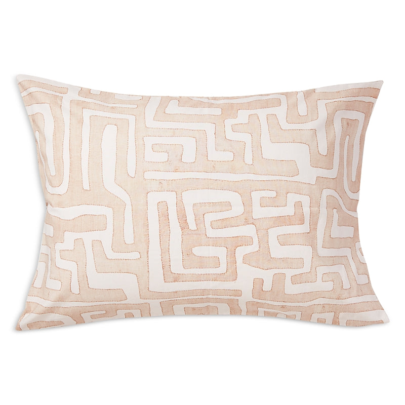 St. Frank Blush Classic Kuba Cloth Standard Pillowcase, Pair