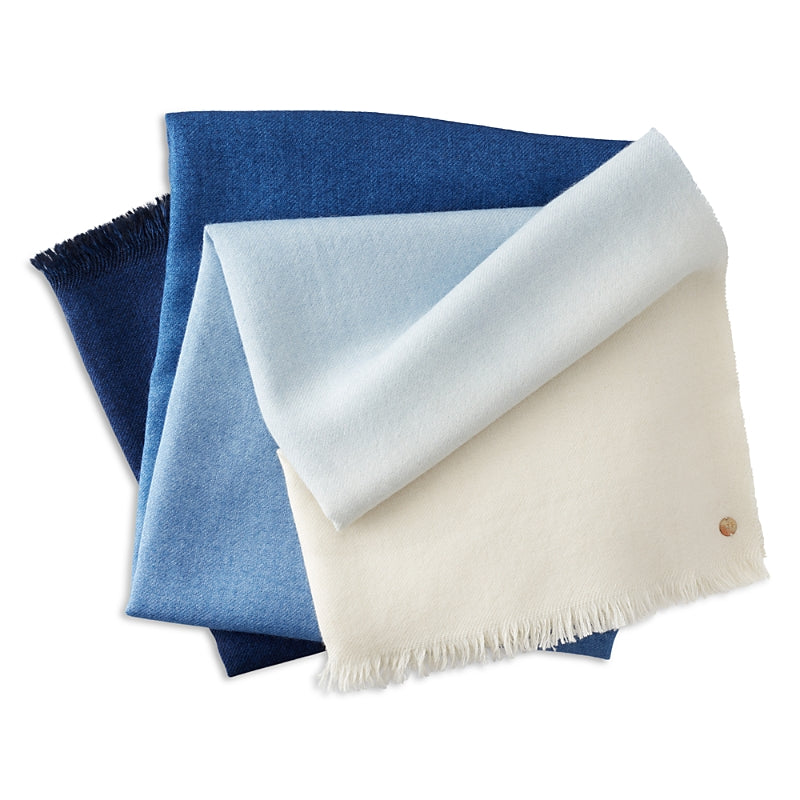 St. Frank Ombre Ink Blue Baby Alpaca Throw Blanket