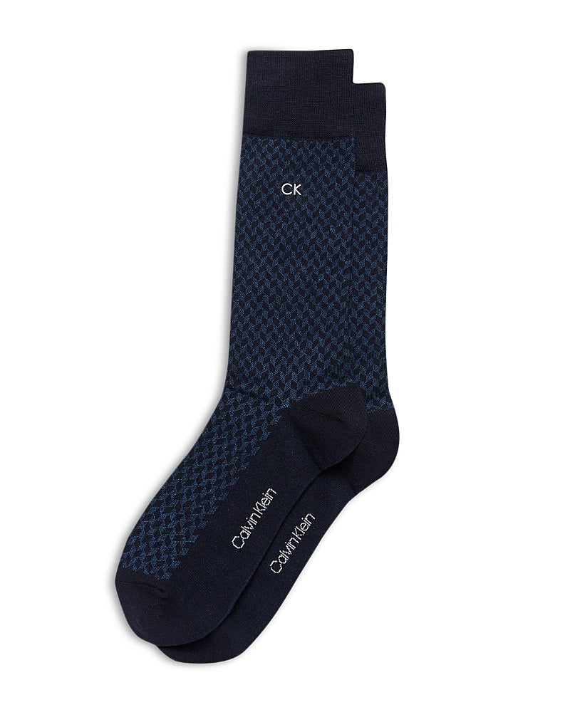 Calvin Klein Men's Flat Knit Dress Crew Socks