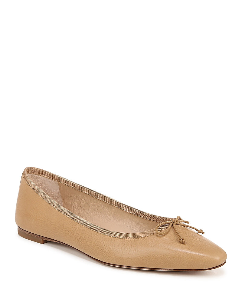 Veronica Beard Women's Catherine Leather Bow Ballet Flats