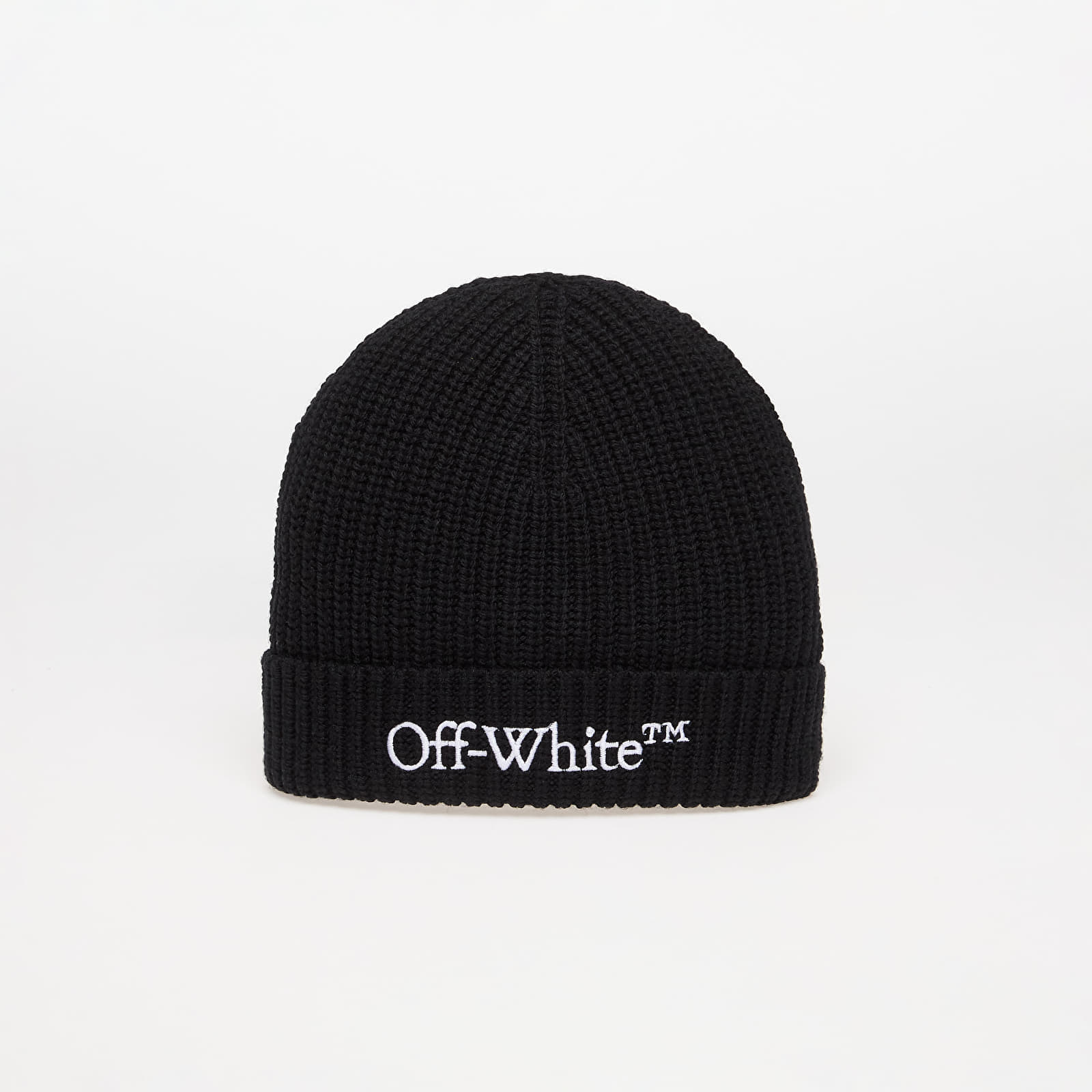 Pipo Off-White Bookish Classic Knit Beanie Black- White Universal