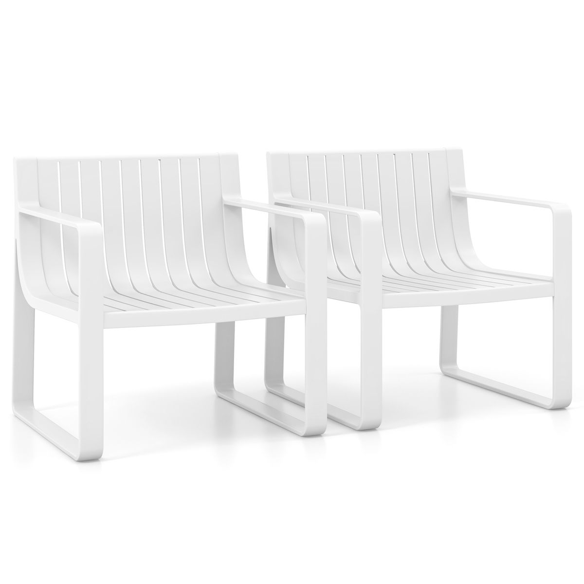 Plastic Outdoor Patio Armchairs (Set of 2 or 4) - Patio Chairs Set-2