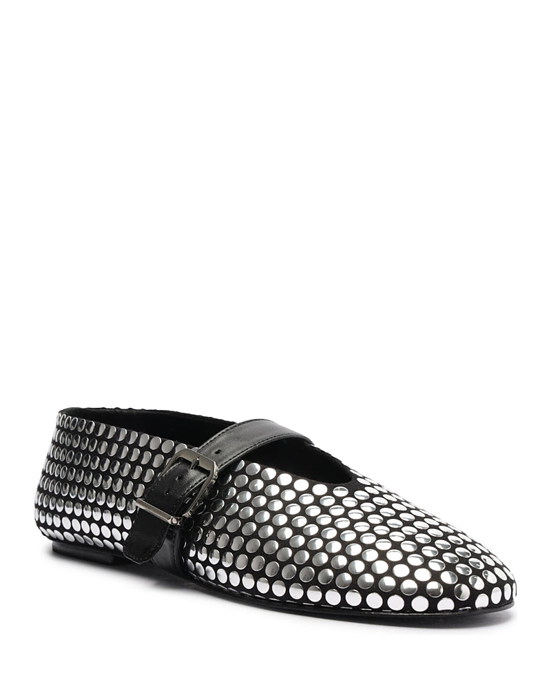 Schutz Women's Eiza Studded Buckled Flats