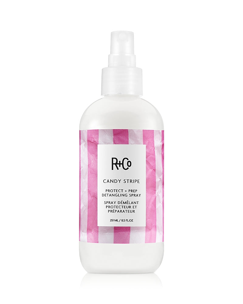R and Co Candy Stripe Protect + Prep Detangling Spray 8.5 oz.