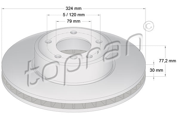 Brake Disc TOPRAN 500 943
