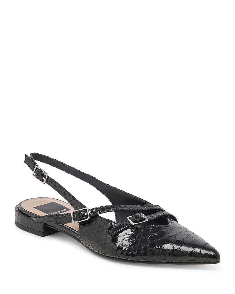 Dolce Vita Women's Pamla Croc Embossed Slingback Flats