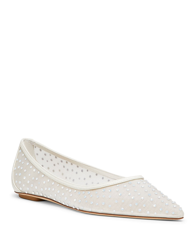 Stuart Weitzman Women's Emilia Embellished Mesh Flats