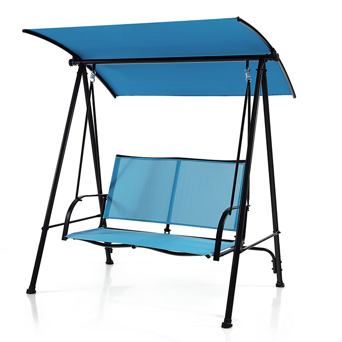 2-Seat Patio Swing with Adjustable Canopy - Patio Swing Porch NY
