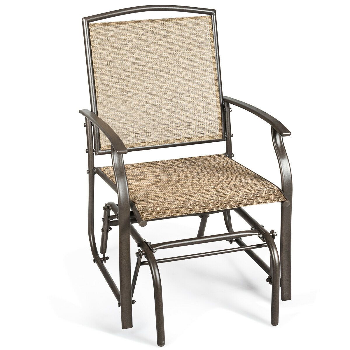 Outdoor Patio Rocking Glider Chairs (1- or 2-Pack) - Costway Patio Swing Single Gli