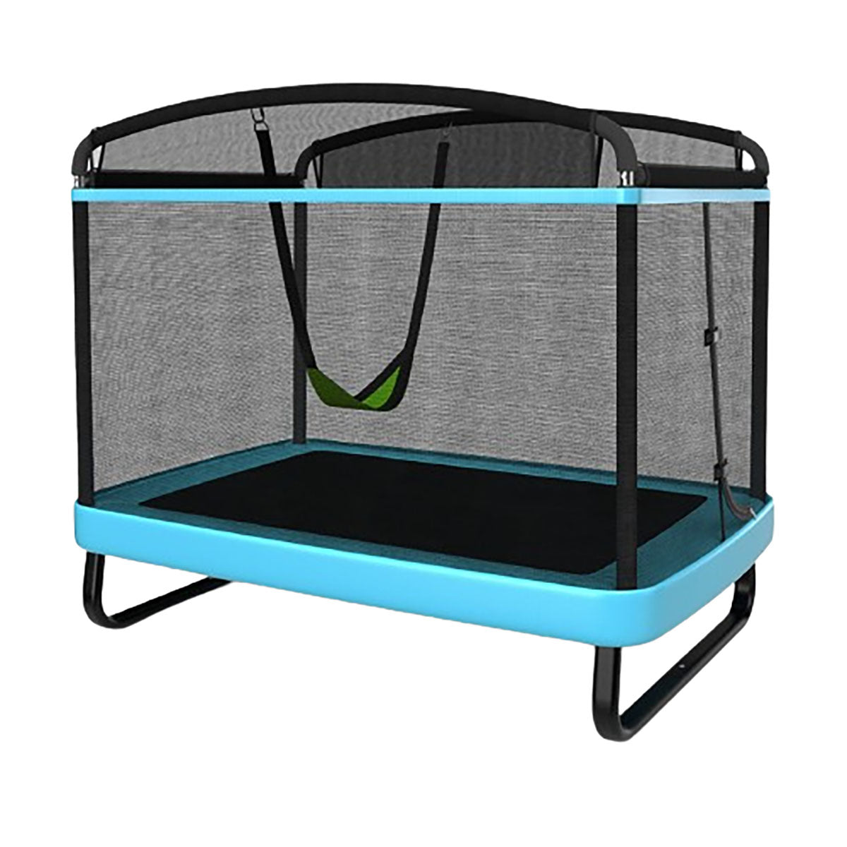 Kids' 6-Foot Trampoline with Swing Safety Fence - Trampoline Blue
