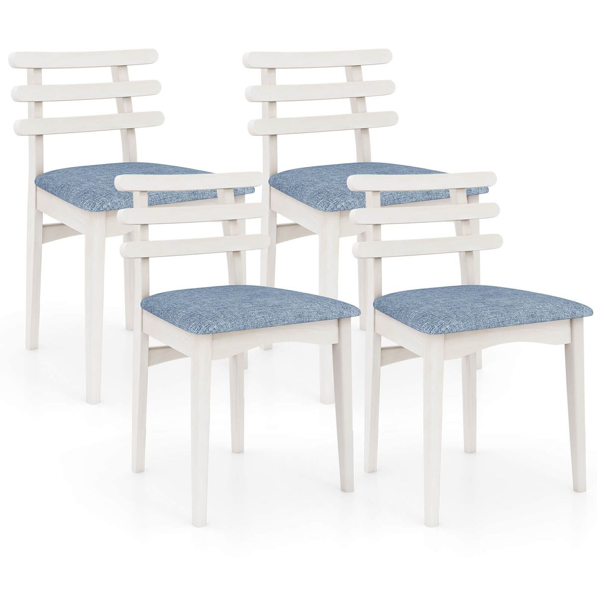 Rubber Wood Dining Chairs (Set of 2 or 4) - Chairs-4